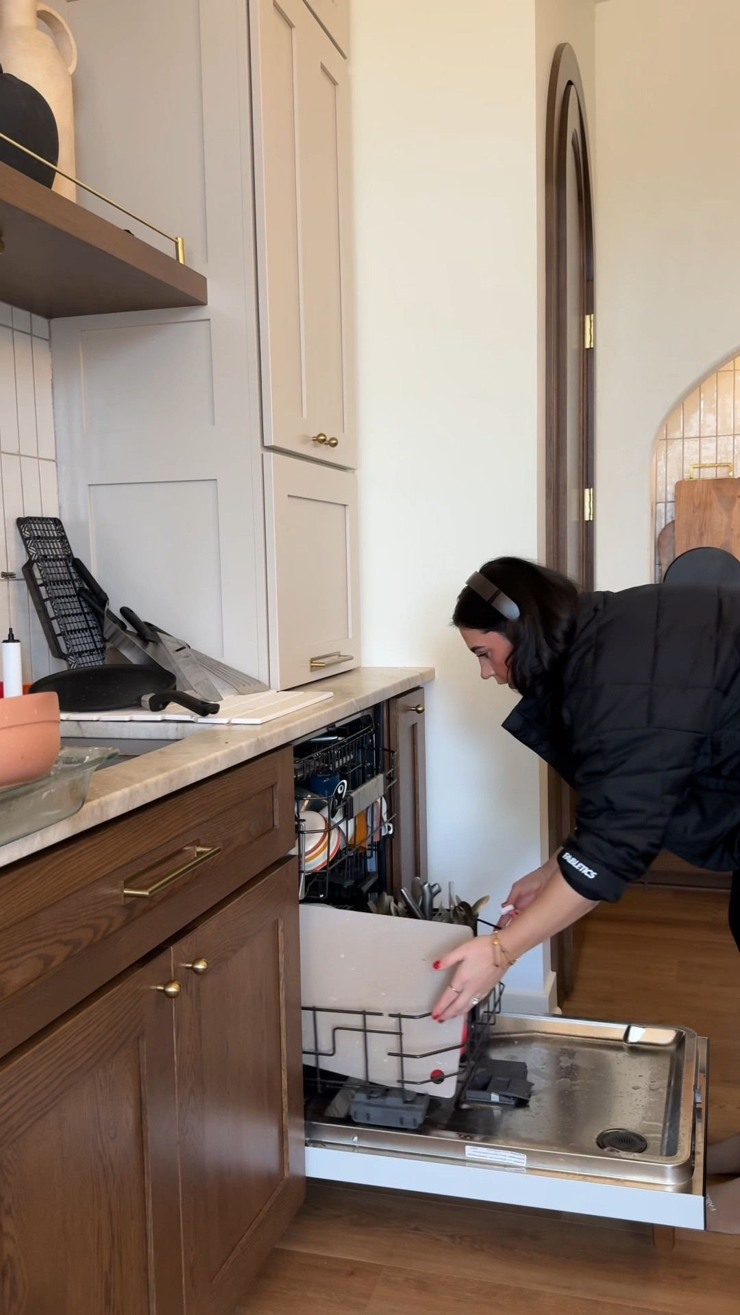 Post holiday kitchen reset! Jacket size L, leggings M. Best Headphones of all time. Mom duties; cleaning, organizing, kitchen Reno, kitchen decor, realistic home. 

#LTKActive #LTKFamily #LTKHome