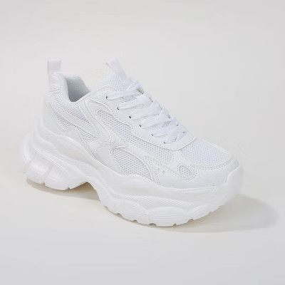 Berness Women's Robin Chunky Platform Sneakers White 10 | Target