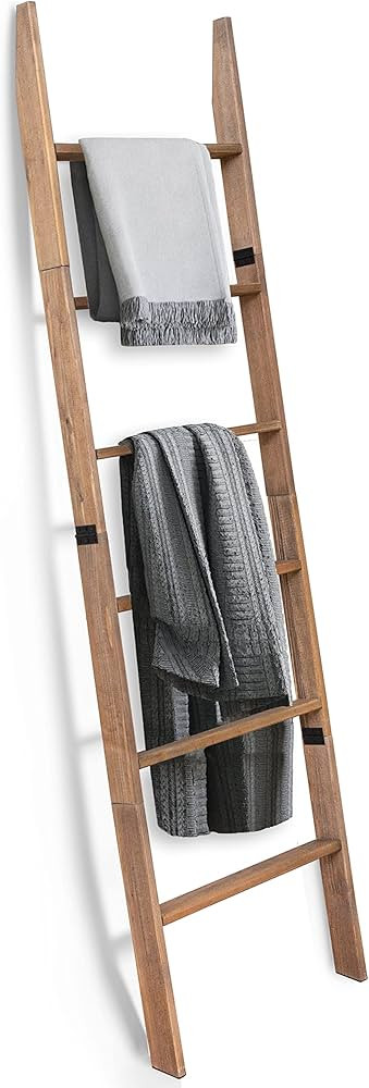 Ilyapa Blanket Ladder for The Living-Room - Rustic Decorative Quilt Ladder with Folding Construct... | Amazon (US)