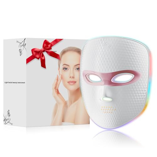 Red Light Therapy for Face LED Face Mask Light Therapy Cordless USB Rechargeable,Red Mask for Home Working Travel Yoga Sleep | Amazon (US)