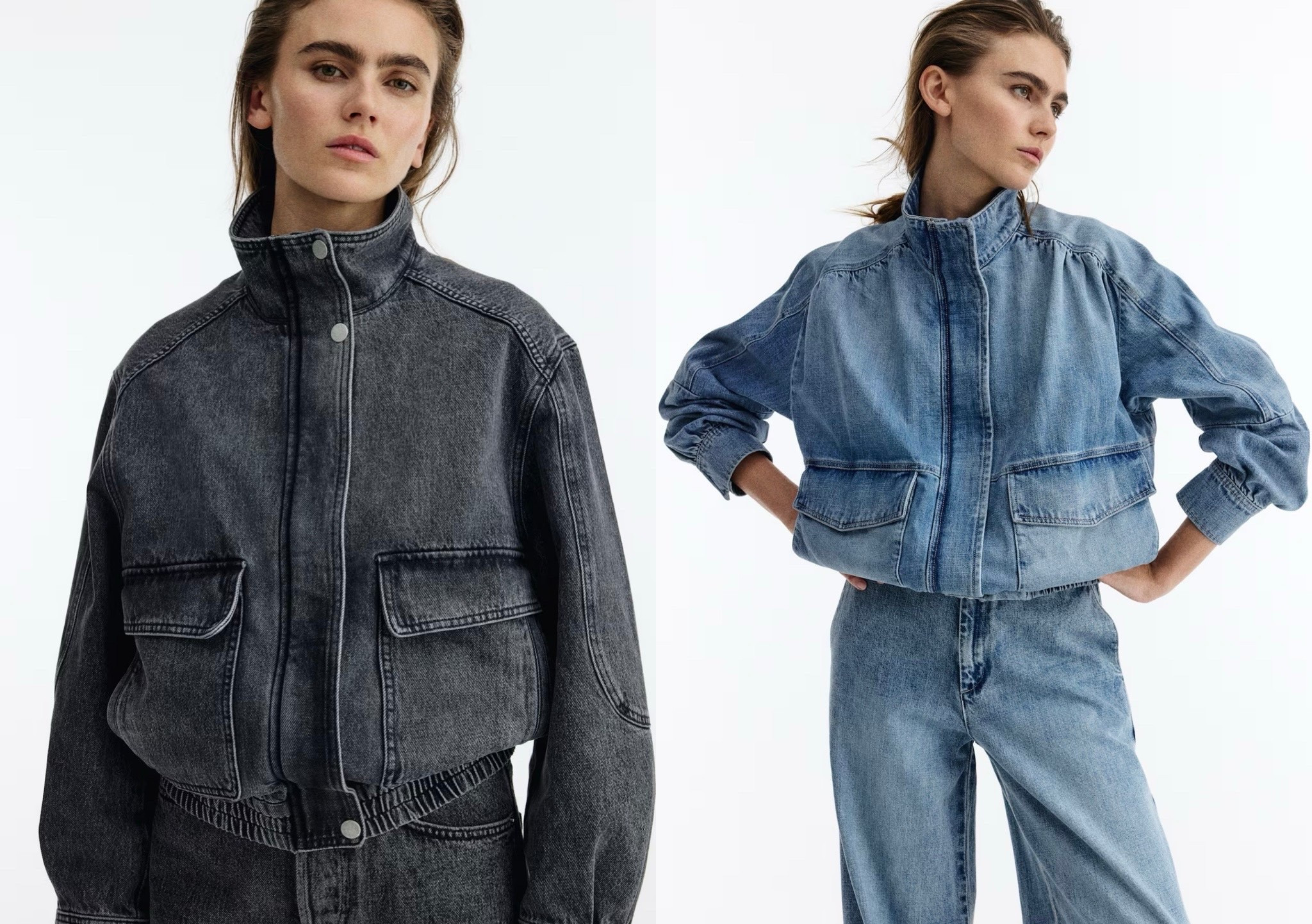 Love a denim jacket with a funnel neck 🖤💙 

#LTKOver40 #LTKPetite #LTKspringtrends