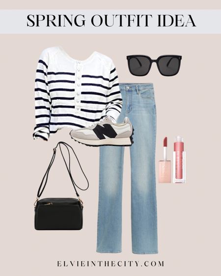 Spring outfit idea

Striped sweater - spring sweater - ootd - spring style - lightweight sweater - flare jeans - bootcut jeans - crossbody bag - black sunglasses - lipgloss - new balance - casual sneakers 

#LTKstyletip #LTKunder50 #LTKshoecrush