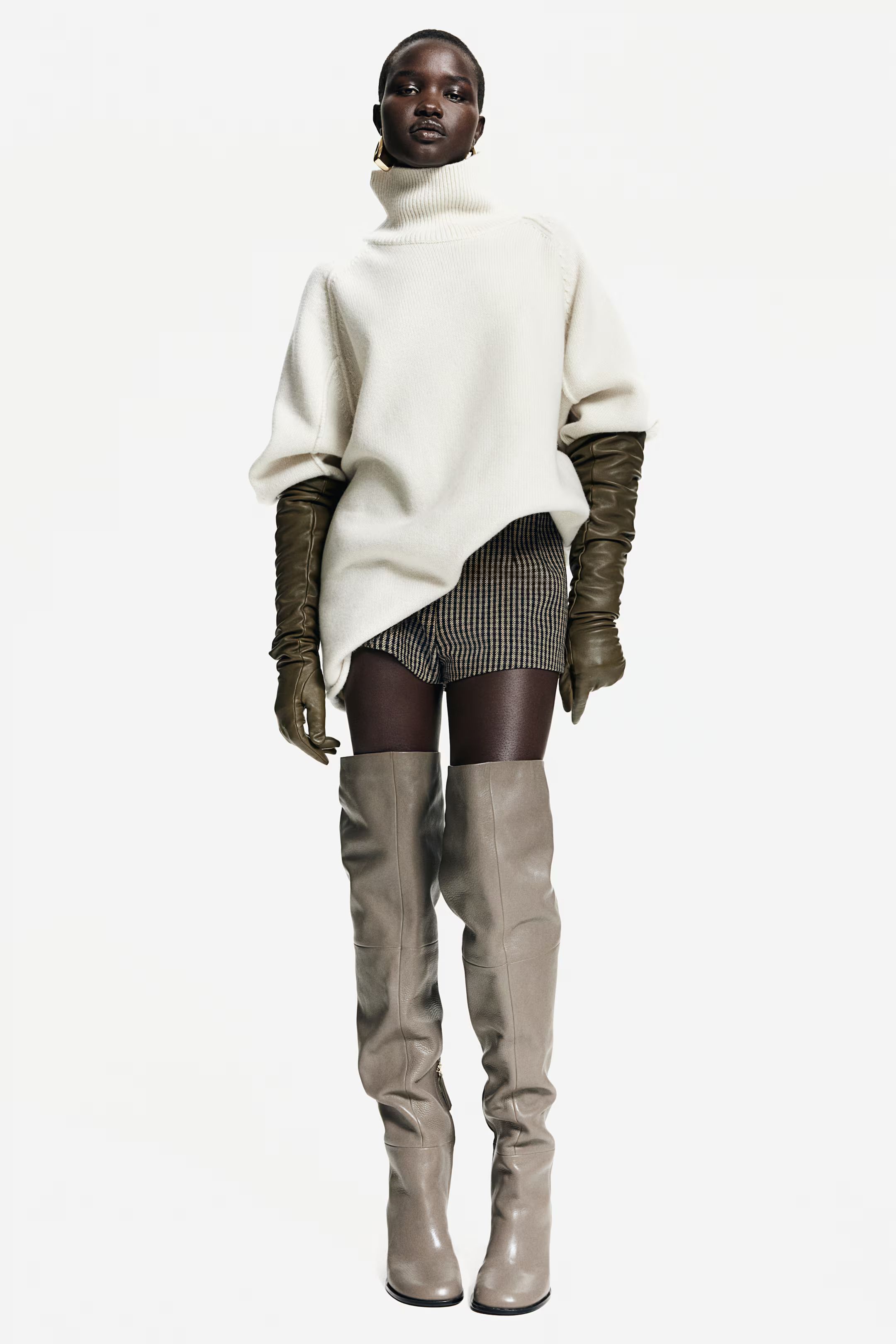 Turtleneck wool jumper - Polo-neck - Long sleeve - Cream - Ladies | H&M GB | H&M (UK, MY, IN, SG, PH, TW, HK)