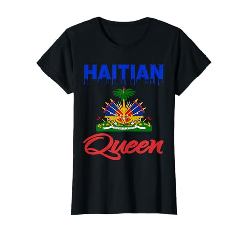 Haitian Queen Dripping Women Perfect Haiti Crown Flag Gift T-Shirt | Amazon (US)
