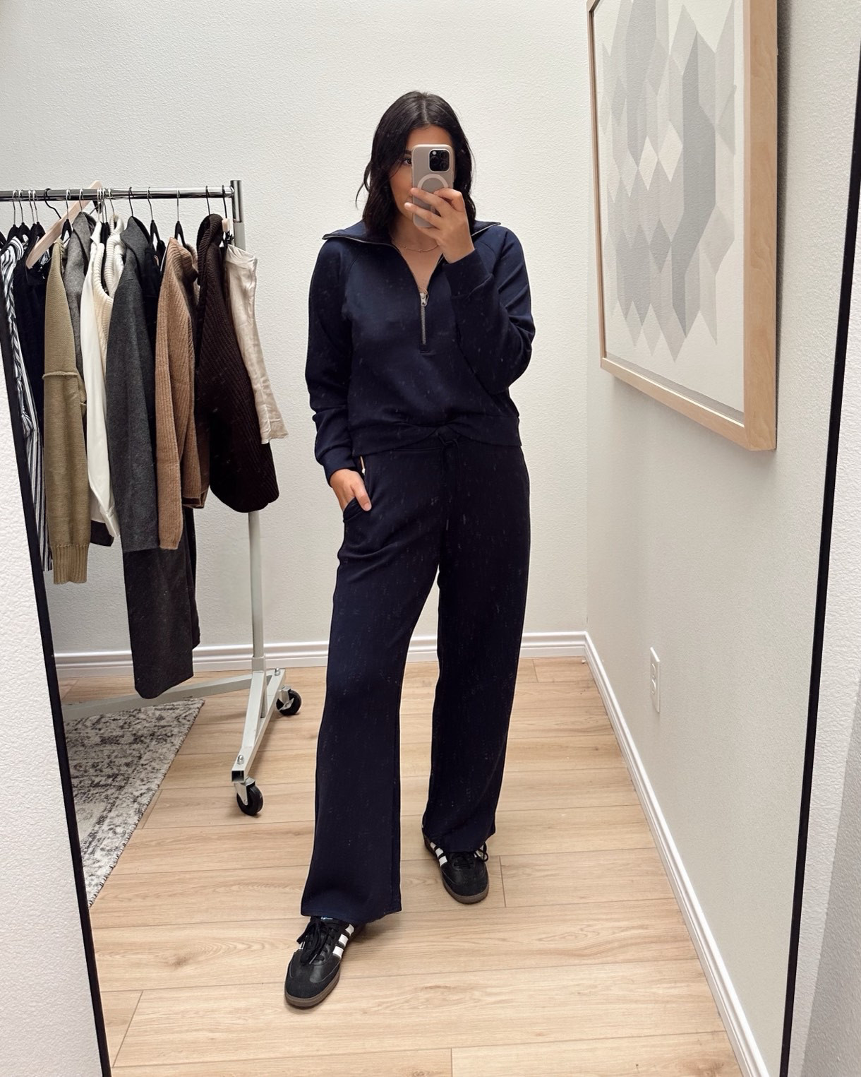 I’ve not tried any leisure wear or atheltic wear from Quince yet so I thought I’d give this set a try. I think it’s supposed to be the Spanx dupe and honestly they do a good job. For literally half the cost, which is wild. I got the large in both pieces, thinking they’d run a bit big but they fit perfectly. I’m kind of in between a 8-10 right now, so I’d say size up if you’re in between sizes. 
 

 