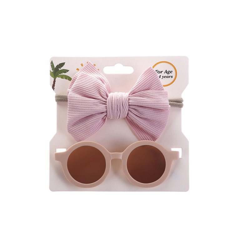 Baby Girls Boys Sunglasses Sets Lovely Children Sun Glasses Round Vintage UV Protection Outdoor H... | Walmart (US)