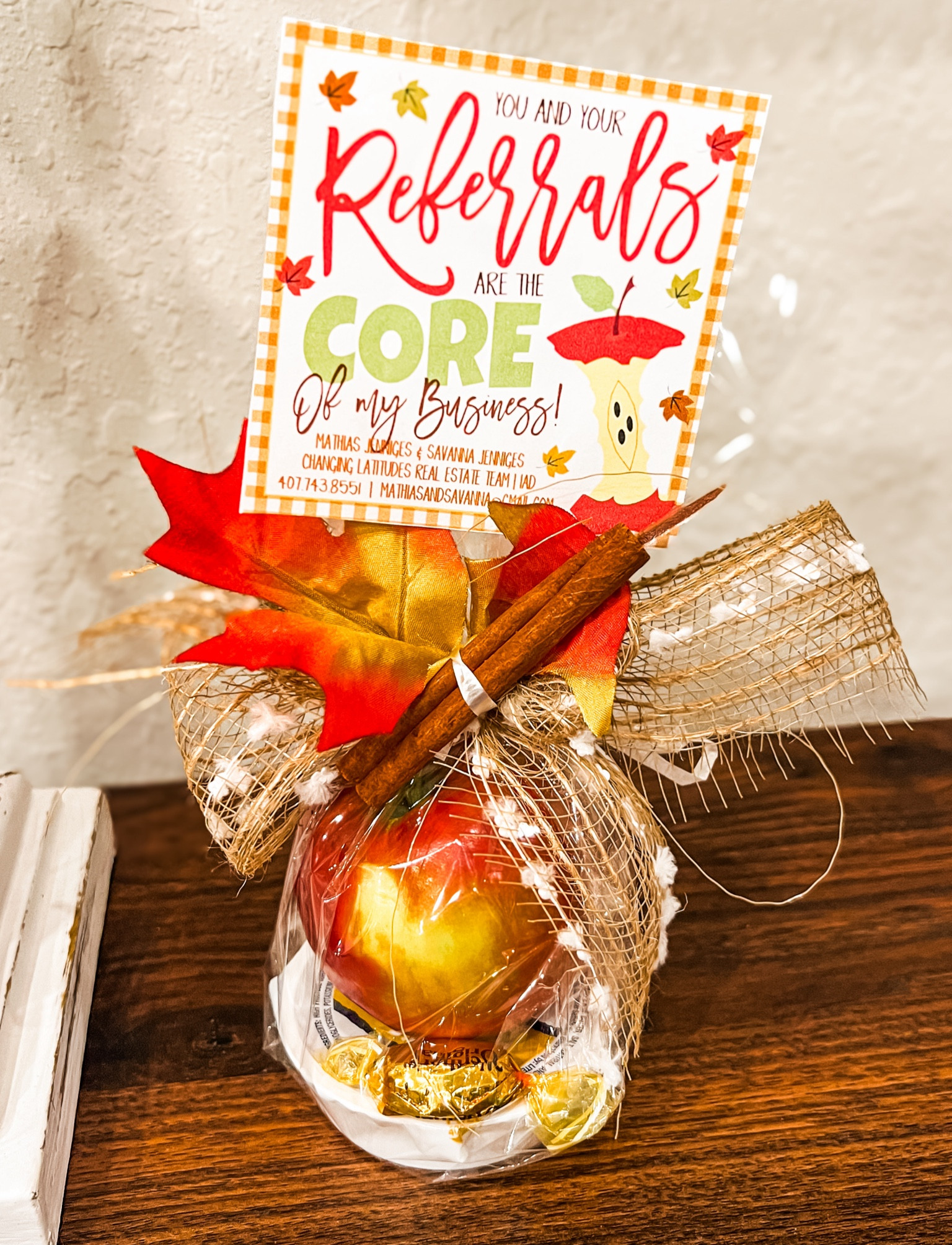 Fall Themed Realtor Marketing Referral Client Apple Pop-By Gift!

#LTKHome #LTKSeasonal