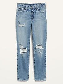 High-Waisted O.G. Straight Light-Wash Ripped Jeans for Women | Old Navy (US)