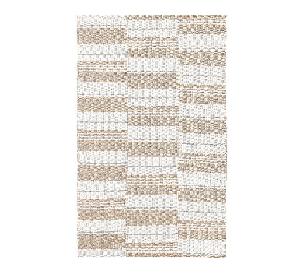 Daley Handwoven Striped Outdoor Performance Rug | Pottery Barn (US)