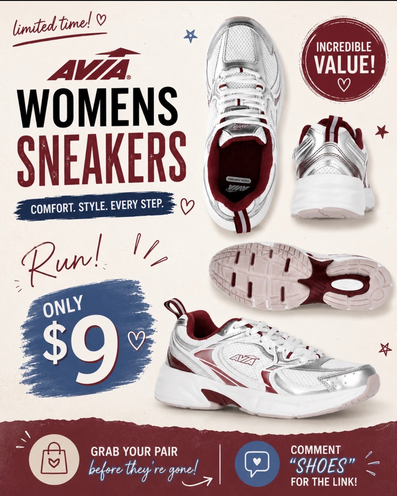 Omg! Sneakers for under $10? It’s like they’re practically begging us to get them in every color!
 ￼

#LTKSaleAlert