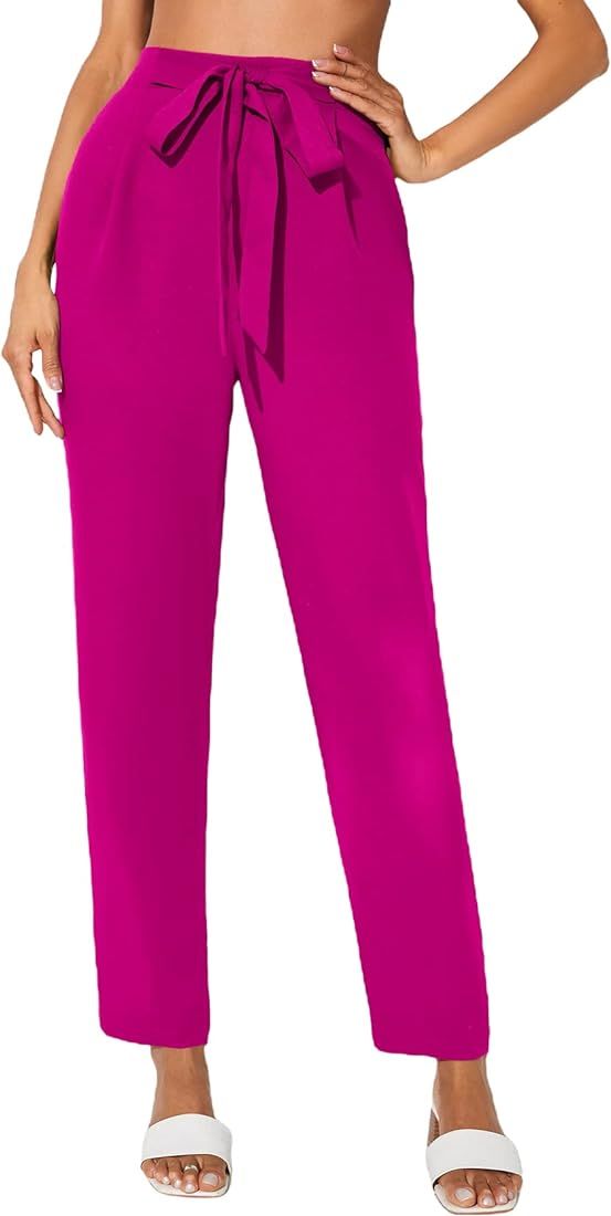 WDIRARA Women's Stretchy Plaid Print Pants Soft Skinny Regular Fashion Leggings | Amazon (US)