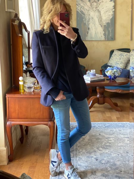 Simples in wardrobe staples & all blue
.
Blazer @vanessabruno
Jumper @raey
Jeans @jcrew
Trainers @veja
.
#simplestyle #everydayfashion #mystyle #whatimwearing #ootd #springfashion #mymidlifefashion 

#LTKeurope #LTKSeasonal #LTKover40