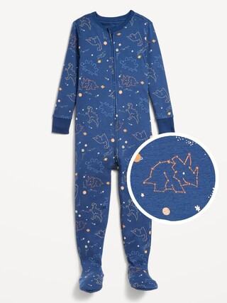 Unisex Snug-Fit 2-Way-Zip Printed Pajama One-Piece for Toddler &amp; Baby | Old Navy (US)