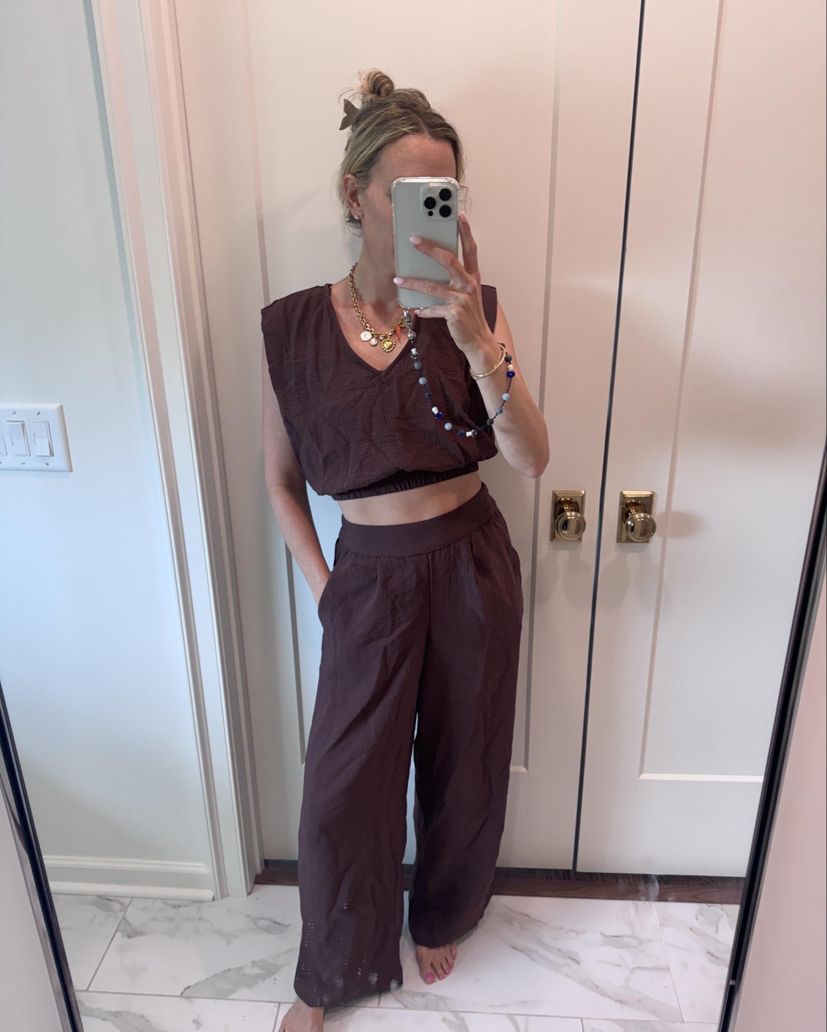 Gauze set from Target! I got a S top and XS bottom. It can be worn up as a cropped look or down for more coverage! Great summer travel set! 

#LTKSummerEdit #LTKFindsUnder50 #LTKTravel