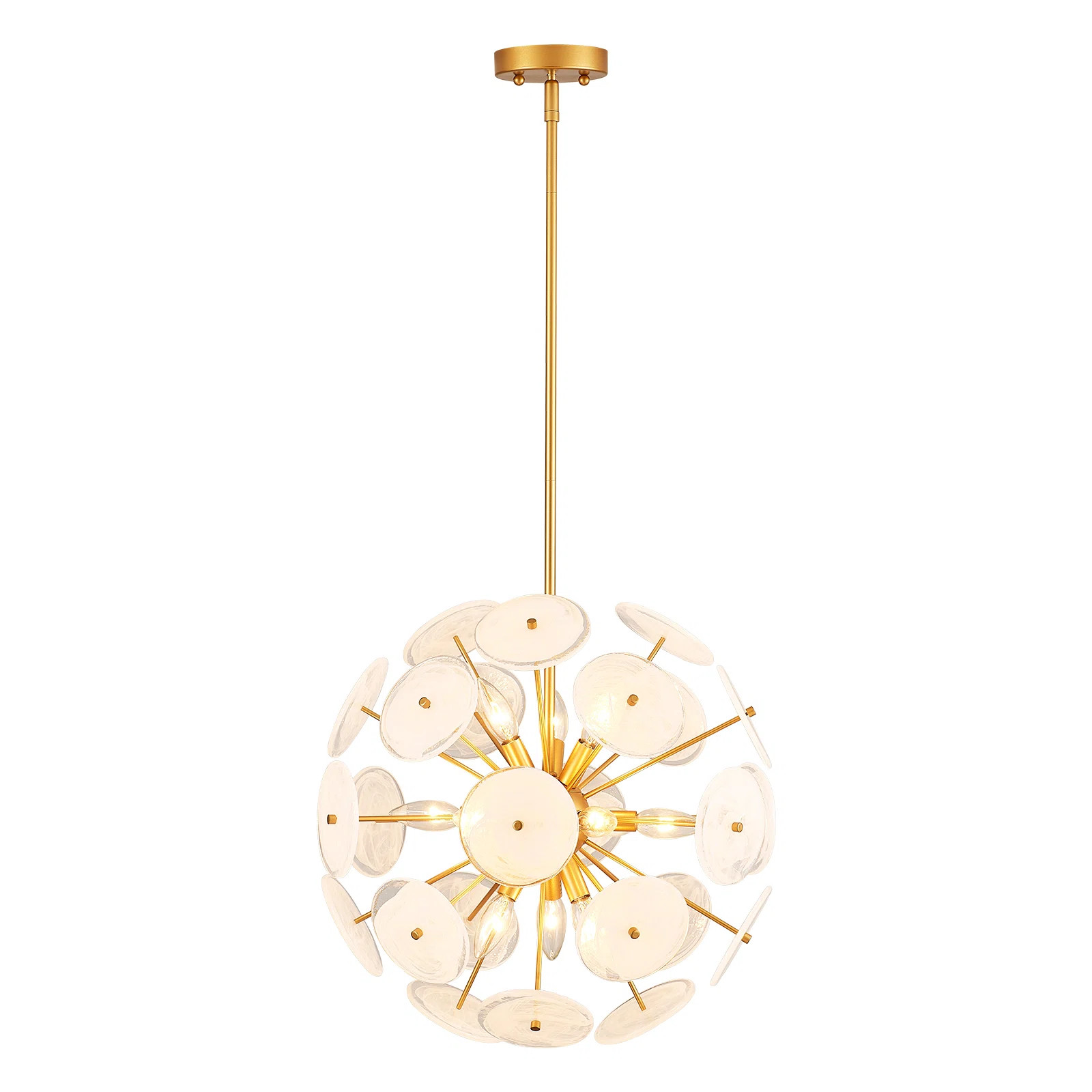 12-Light Dimmable Unique Glass Chandelier | Wayfair North America