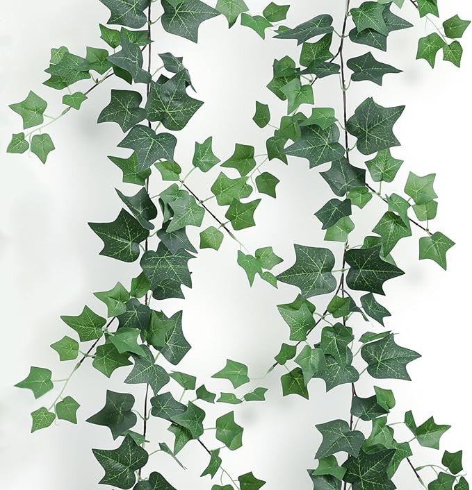 2pcs Artificial Ivy Vines 71 Inch Fake Green Vine Silk Hanging Faux Ivy Plant Greenery Ivy Garlan... | Amazon (US)