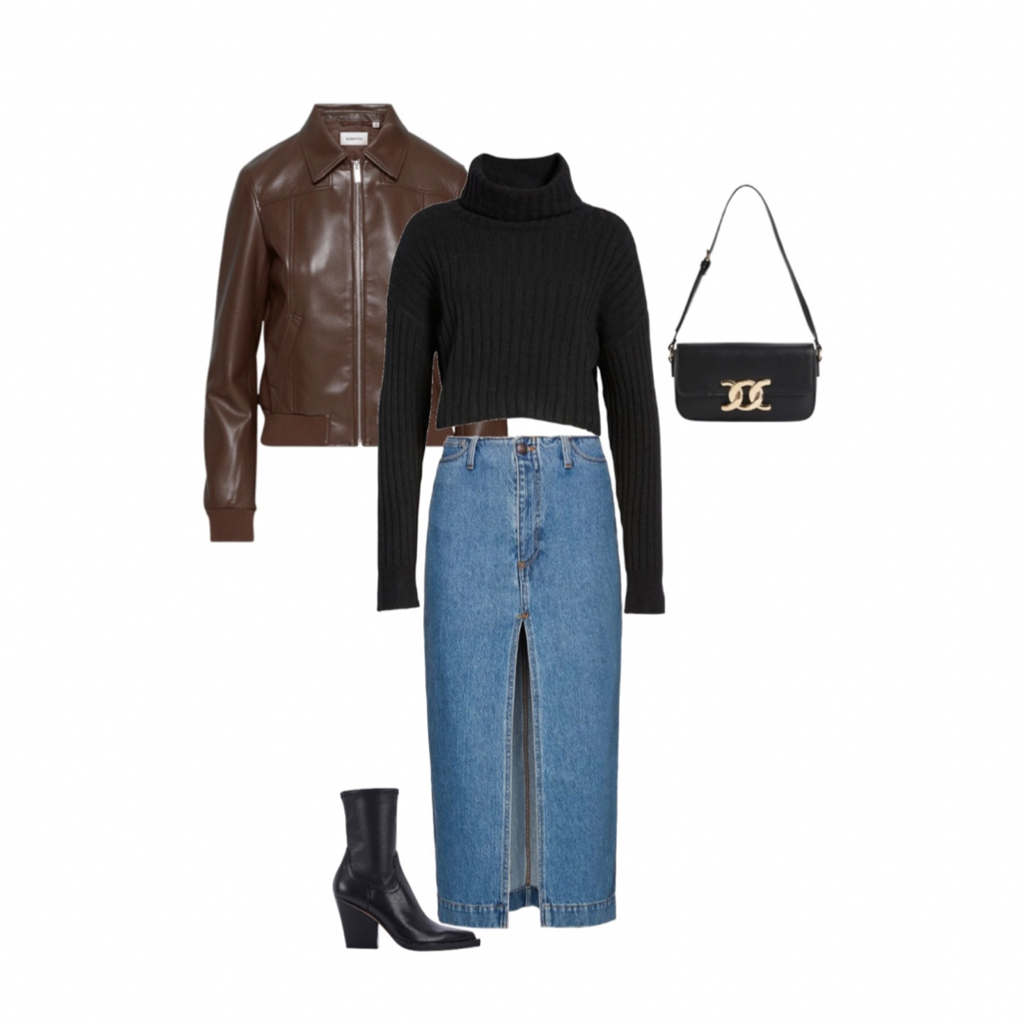 Jean skirt outfit 

#LTKshoecrush #LTKstyletip #LTKitbag