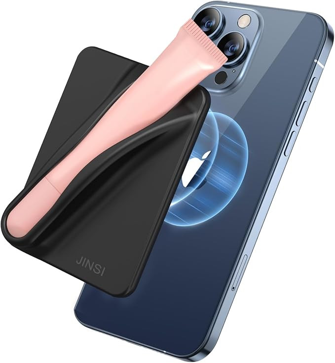 Magnetic Lip Gloss Holder Phone Case, Secure Silicone Portable Lipstick Lip Balm Holder for Magne... | Amazon (US)