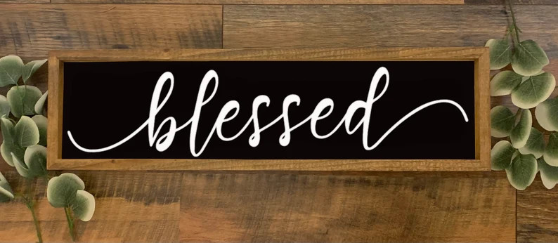 Blessed Wood Sign/kitchen Sign/housewarming Gift/wedding - Etsy | Etsy (US)