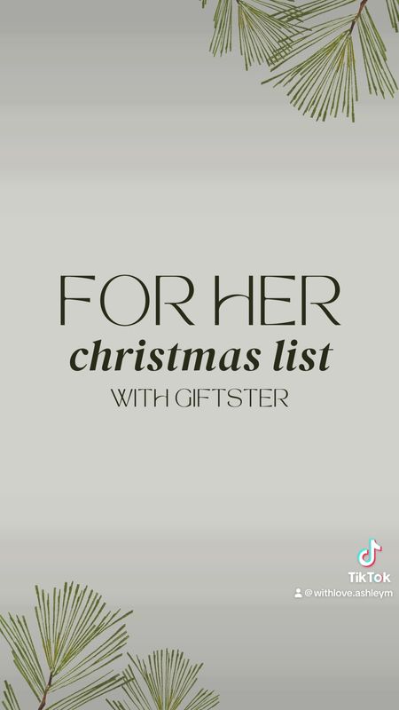 For Her Christmas List 

#LTKVideo #LTKGiftGuide #LTKHoliday