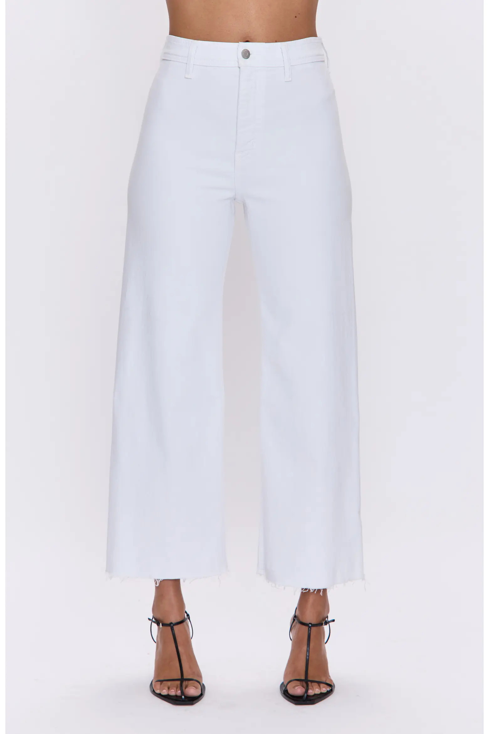 Penny Crop High Waist Raw Hem Wide Leg Jeans (Women) | Nordstrom | Nordstrom