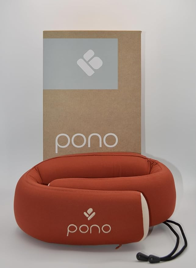 Pono Neck Cradle Travel Pillow (Patented): Memory Foam, Ergonomic 360° Adjustable Support, Preve... | Amazon (US)