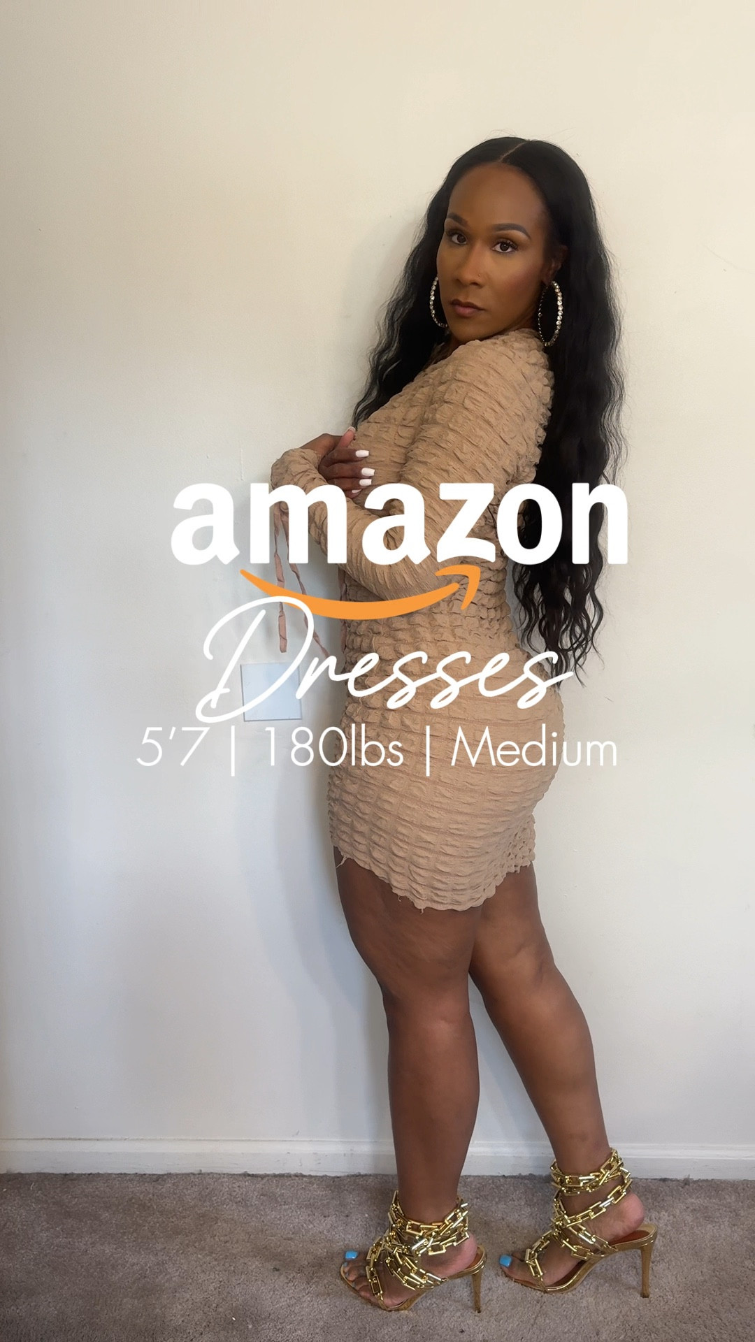 Bringing the 🔥 in this dress! 💃🏾  The waist cutout is adjustable, so you can customize the fit to be just right, and it comes in 8 different colors!! 😍 Oh! Yes, the shoes are from Amazon as well 👠

I’m 5’7 180lbs and I ordered medium. 

#LTKfashion
