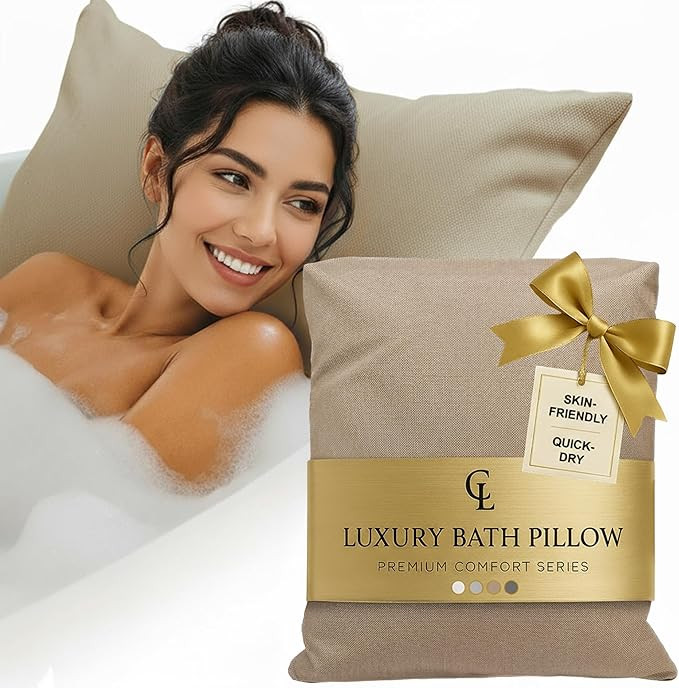 Luxury Bath Pillow for Tub - Thick and Comfortable Bathtub Pillow Support for Head and Neck and B... | Amazon (US)