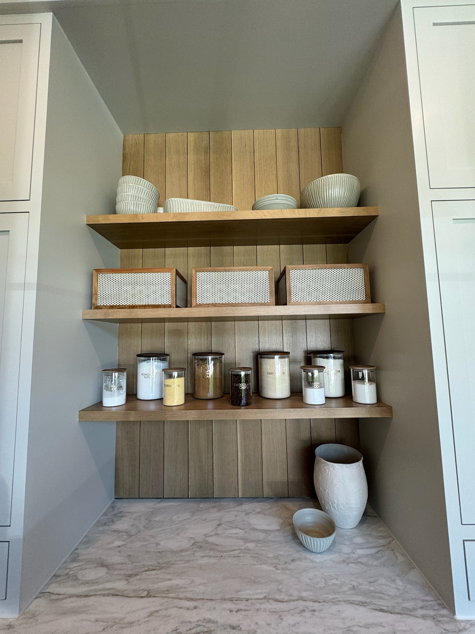 Emily Travis has an organized pantry filled with all the ingredients for a fresh batch of chocolate chip cookies #baking #emilytravis

#LTKParties #LTKHome