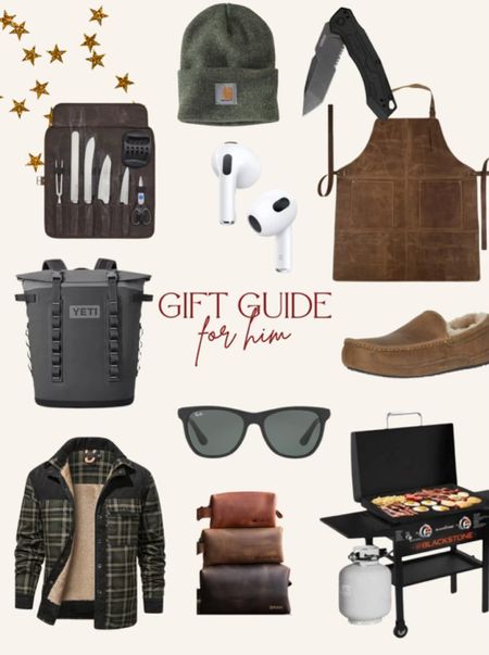 Gift guide for him! 
Rayban sunglasses, Husband gift, Christmas gift, Yeti, Ugg slippers, AirPods, Kershaw, Grilling 

#LTKHoliday #LTKSeasonal #LTKGiftGuide