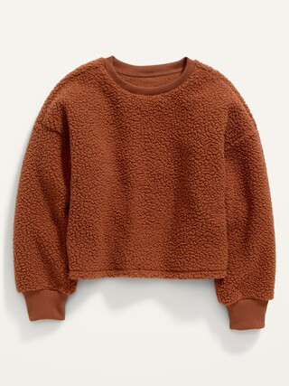 Slouchy Sherpa Sweatshirt for Girls | Old Navy (US)