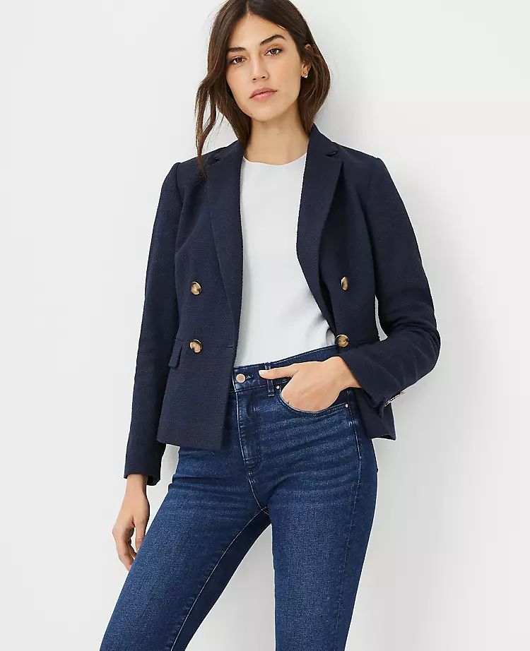 The Double Breasted Textured Blazer | Ann Taylor | Ann Taylor (US)