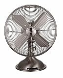 Hunter 90406z All Metal Retro Table Fan - Powerful 3 Speeds and Smooth Oscillation, 12", Oil-Rubb... | Amazon (US)