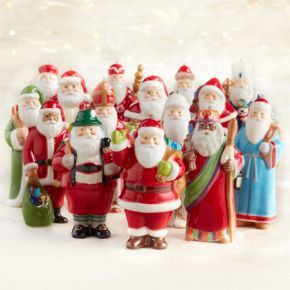 Set of 15 Around the World Santa Ornaments | Crate & Barrel