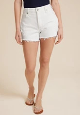 Goldie Blues™ White High Rise 3.5in Cheeky Short | Maurices