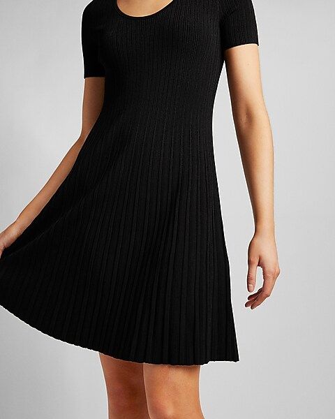 Ribbed Fit and Flare Sweater Dress | Express