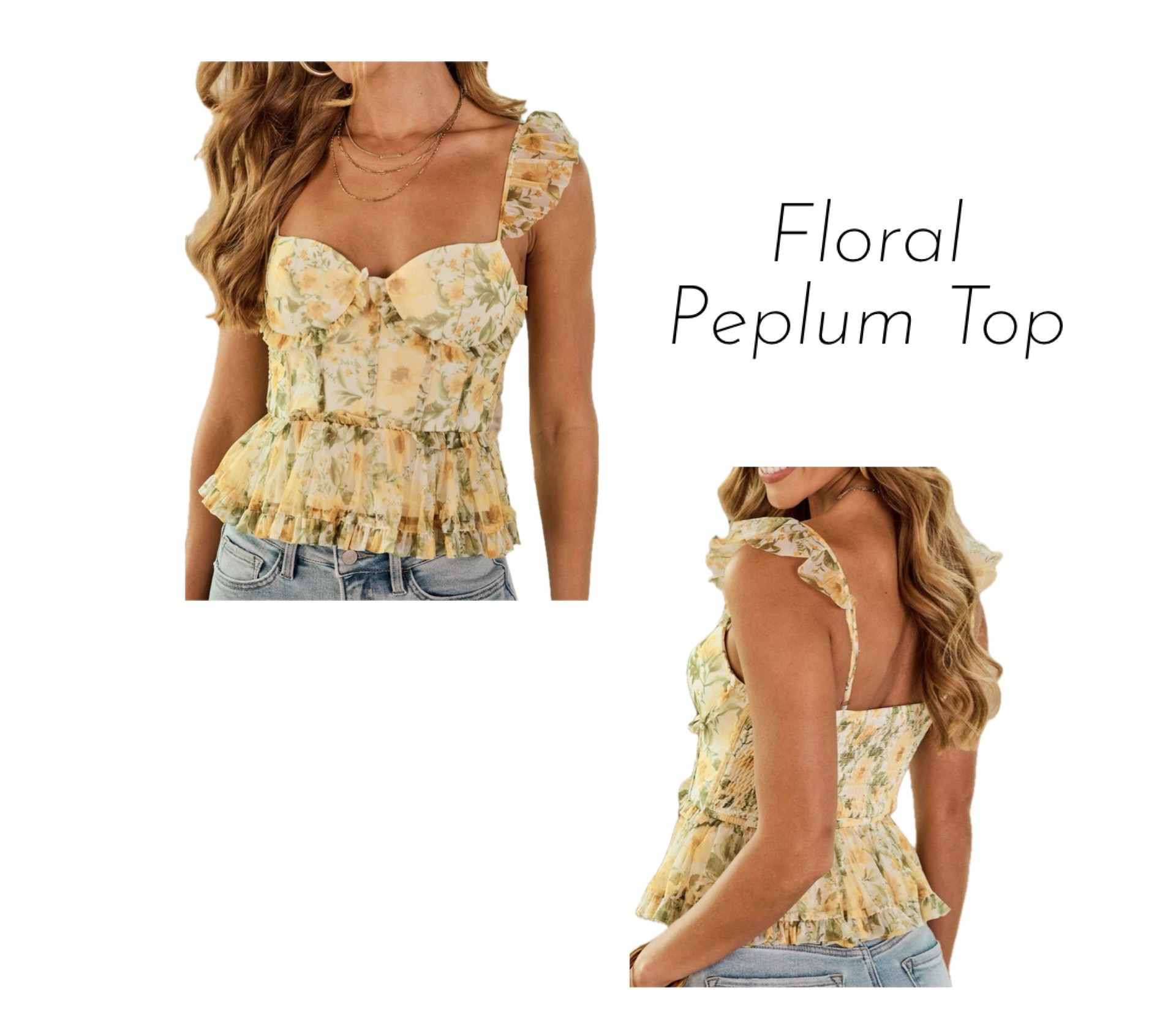 Cute floral peplum top!

#LTKgrwm #LTKFestival #LTKTravel