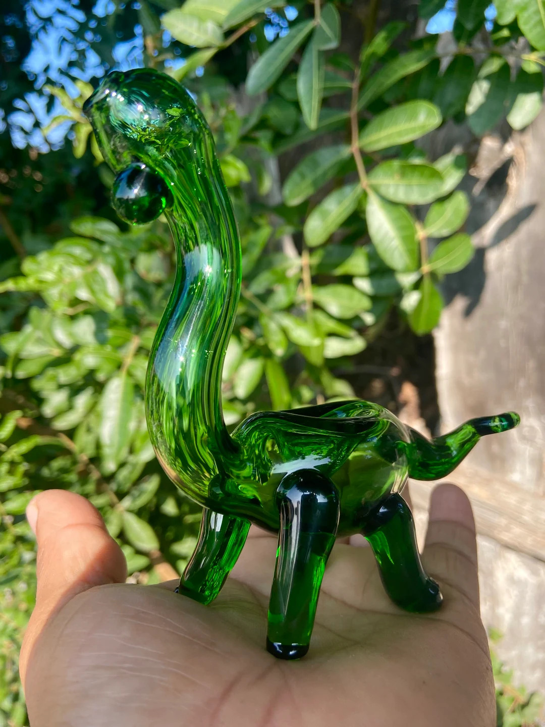 Dinosaur Tobacco Glass Pipe Green Glass - Etsy | Etsy (US)