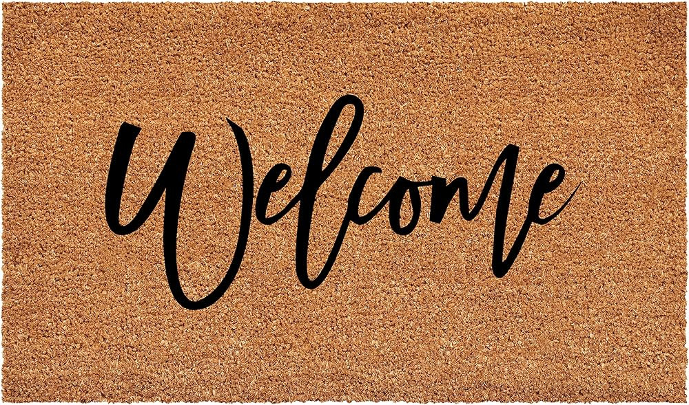 Calloway Mills Cursive Welcome Doormat (Tan/Black, 24" x 36") | Amazon (US)