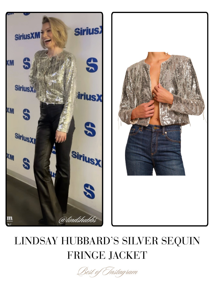 Lindsay Hubbard's Silver Sequin Fringe Jacket 📸= @lindshubbs 

 