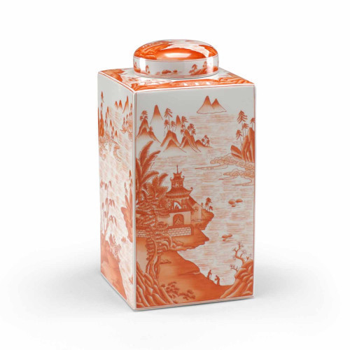 Chelsea House Canton Tea Caddy Pumpkin | Gracious Style