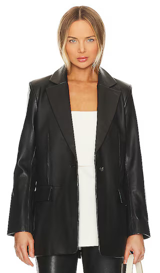 Leather Blazer in Black | Revolve Clothing (Global)