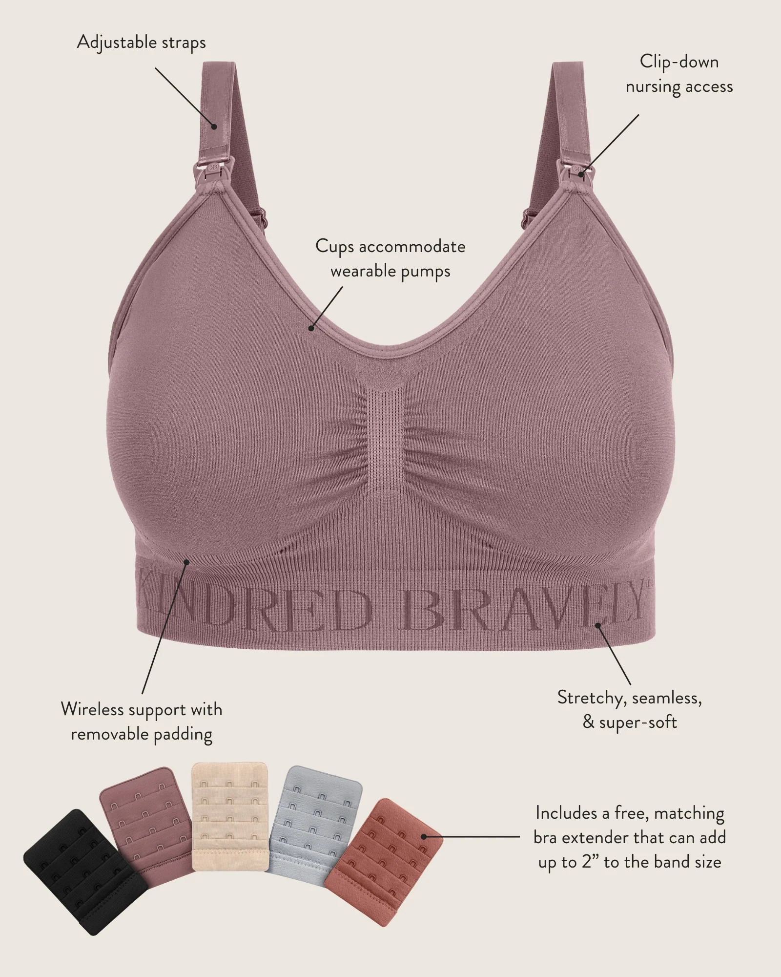 Simply Sublime® Nursing Bra | Beige - Kindred Bravely | Kindred Bravely