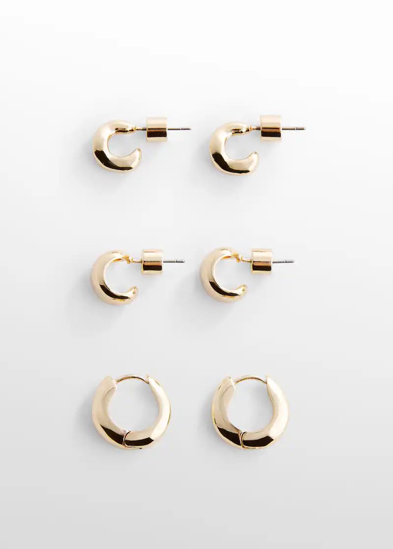 Set of hoop earrings  -  Women | Mango United Kingdom | MANGO (UK)