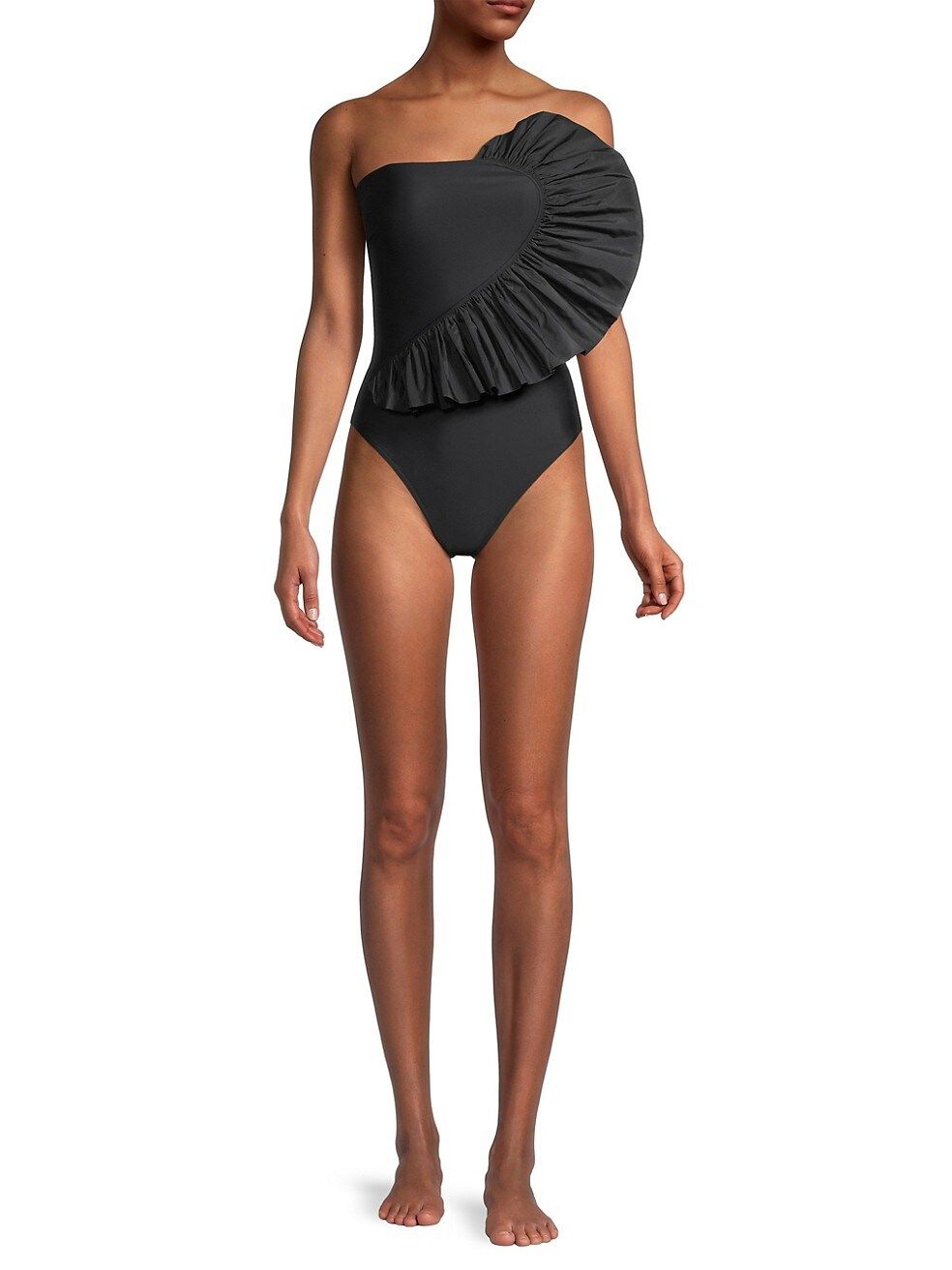 Sarita Ruffled Cutout One-Piece Swimsuit | Saks Fifth Avenue