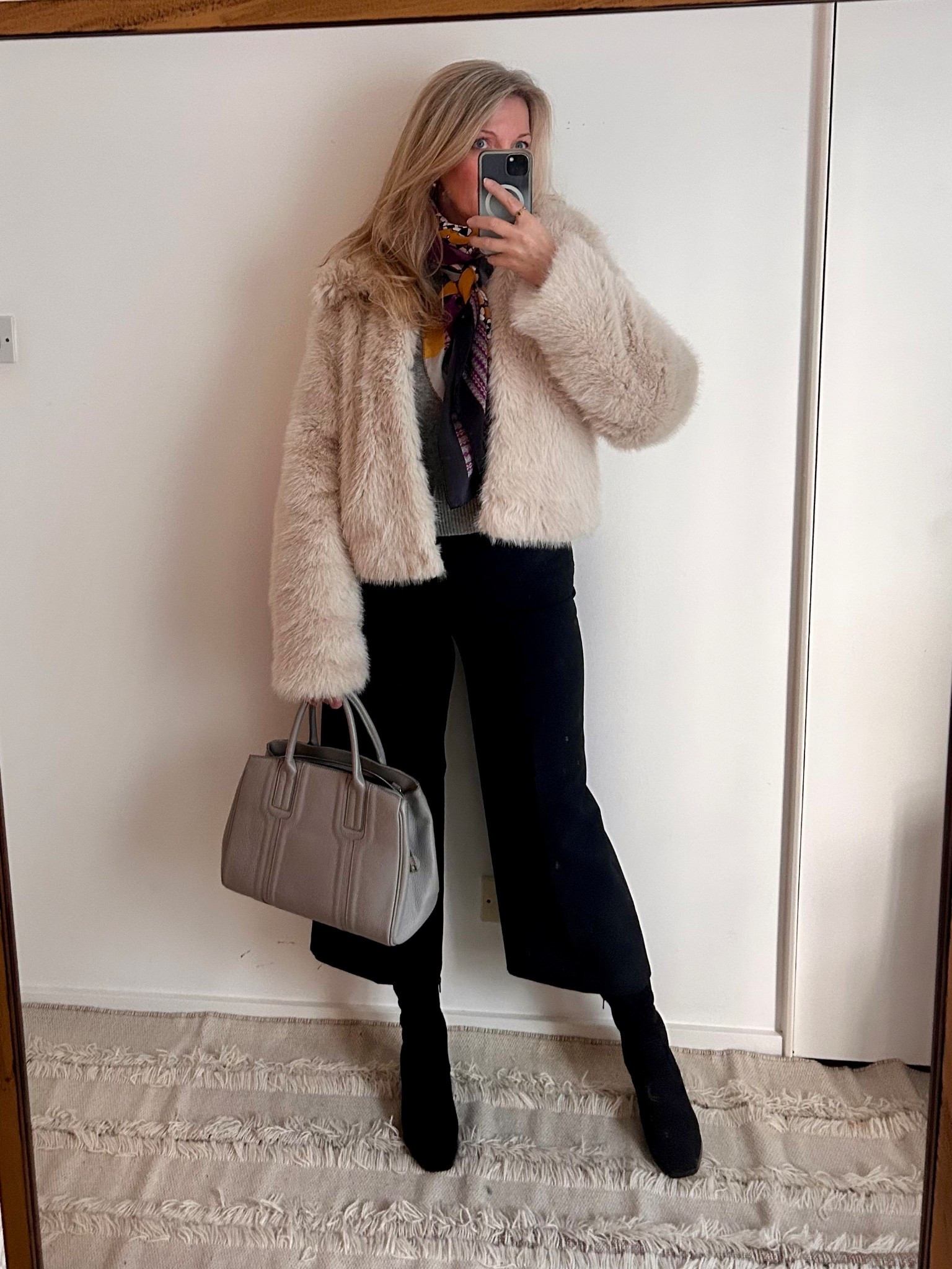 Boots + Culottes + Faux Fur = winter outfit formula

#LTKuk #LTKwinter #LTKCyberWeek
