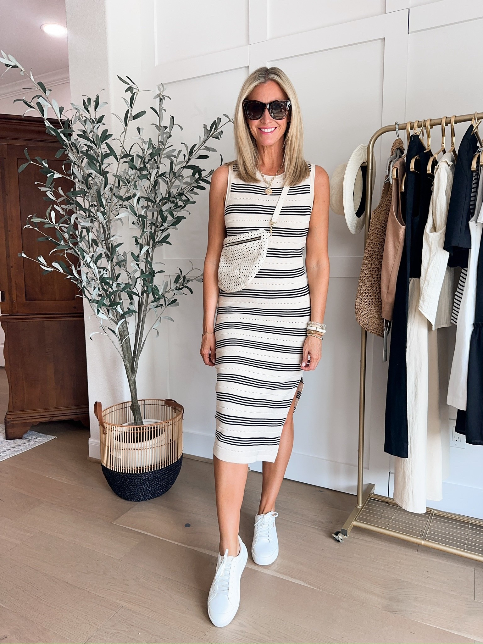 Striped casual dress perfect for summer travels. This midi dress is great for walking around the city!

#LTKStyleTip #LTKTravel #LTKFindsUnder50