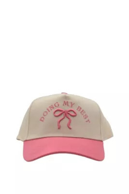 KenzKustomz Women's Doing My Best - Vintage Trucker Hat, Pink | Belk