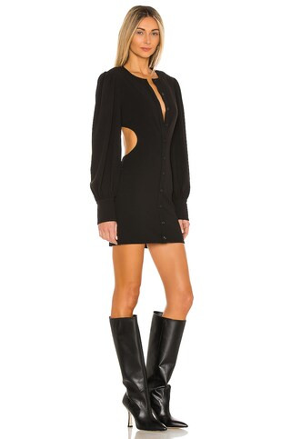Open Back Mini Dress in Black | Revolve Clothing (Global)