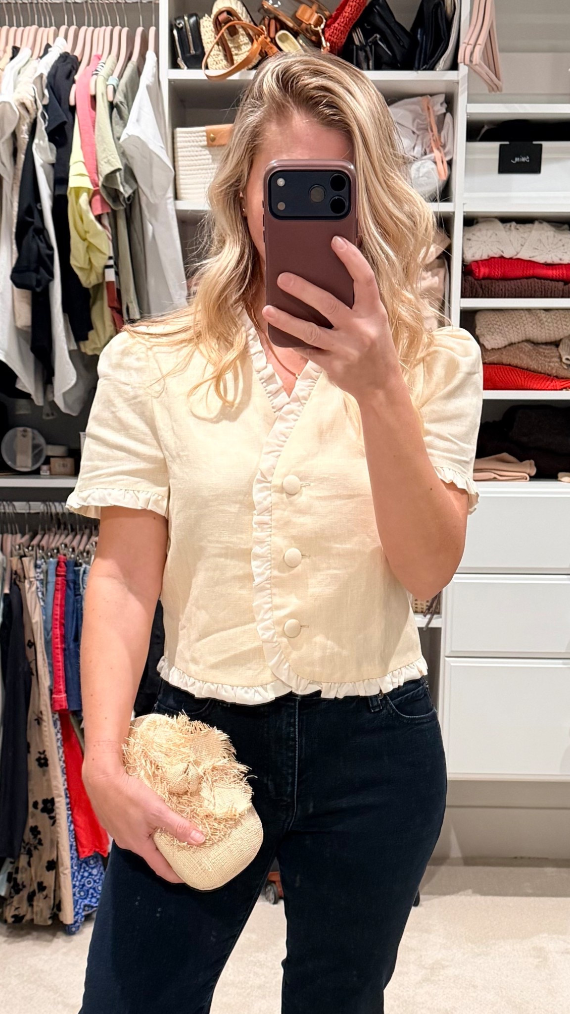 So obsessed with this linen top (wearing XS). 🤍 Lightweight, breathable, and perfectly tailored, it’s one of those pieces that instantly makes getting dressed feel easy.

Style tip: pair it with dark denim for contrast (like I did), or swap in white jeans + woven accessories for a fresh spring look. It also layers beautifully under a blazer or lightweight jacket when temps dip.

Definitely one of those quiet staples that works overtime in your wardrobe.

@Shopbop 

#LTKPetite #LTKootd #LTKSeasonal